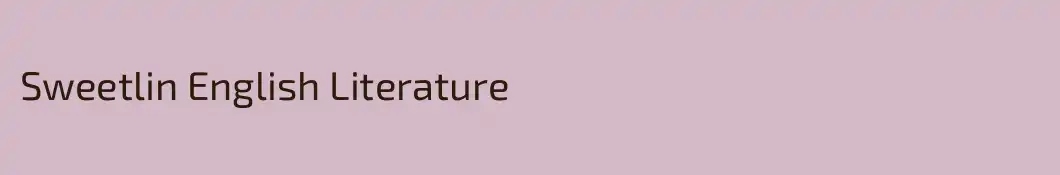 Sweetlin English Literature